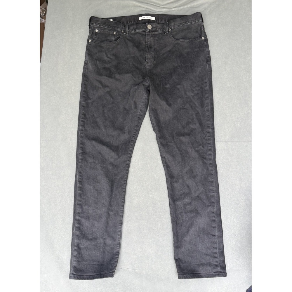 PacSun Mens Slim Fit Jeans Charcoal Black Denim Pants Size 36x32 Stretch